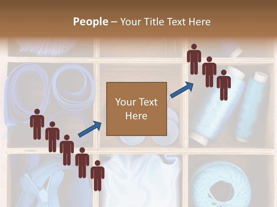 Brown Ribbon Bobbin PowerPoint Template