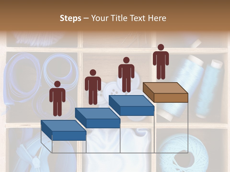 Brown Ribbon Bobbin PowerPoint Template