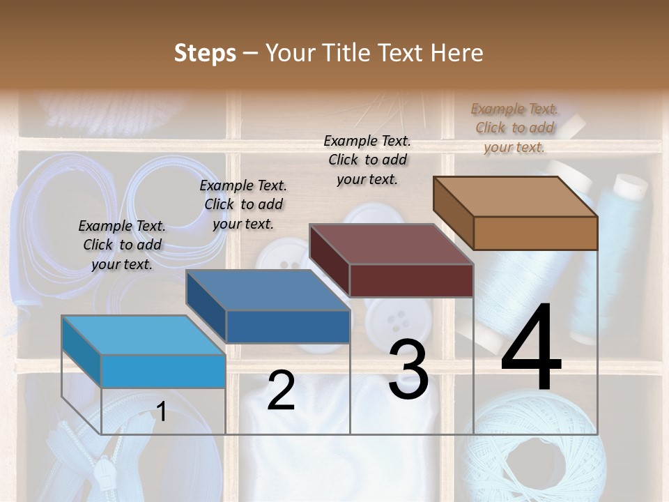 Brown Ribbon Bobbin PowerPoint Template