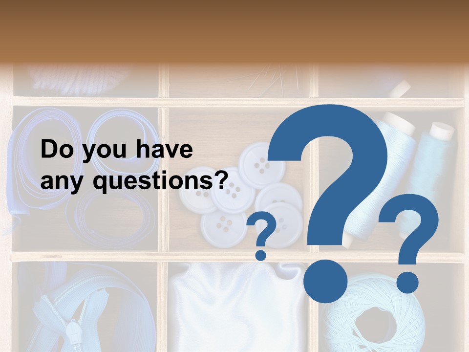 Brown Ribbon Bobbin PowerPoint Template