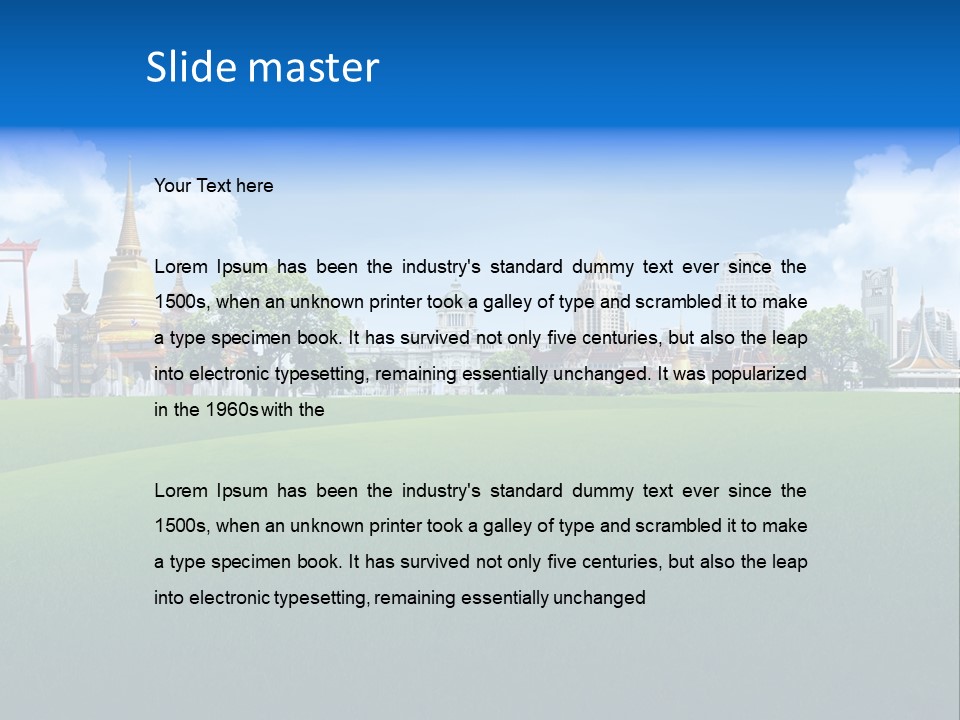 Relax Rural Pasture PowerPoint Template