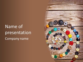 Wood Colorful Round PowerPoint Template