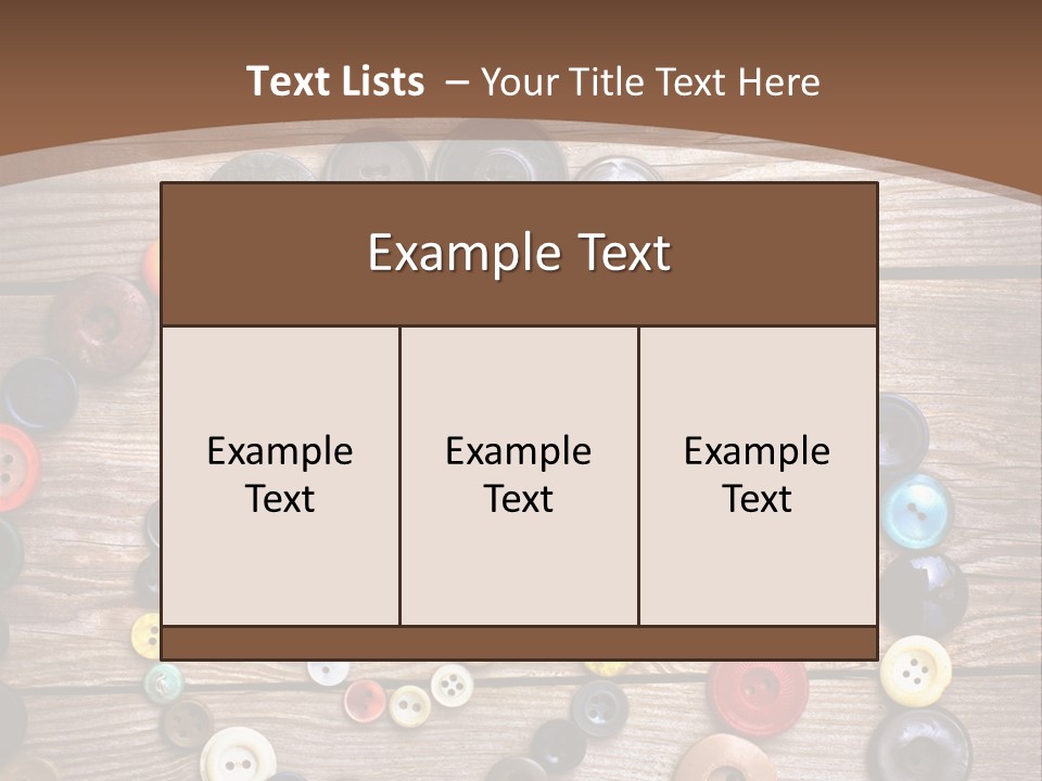 Wood Colorful Round PowerPoint Template