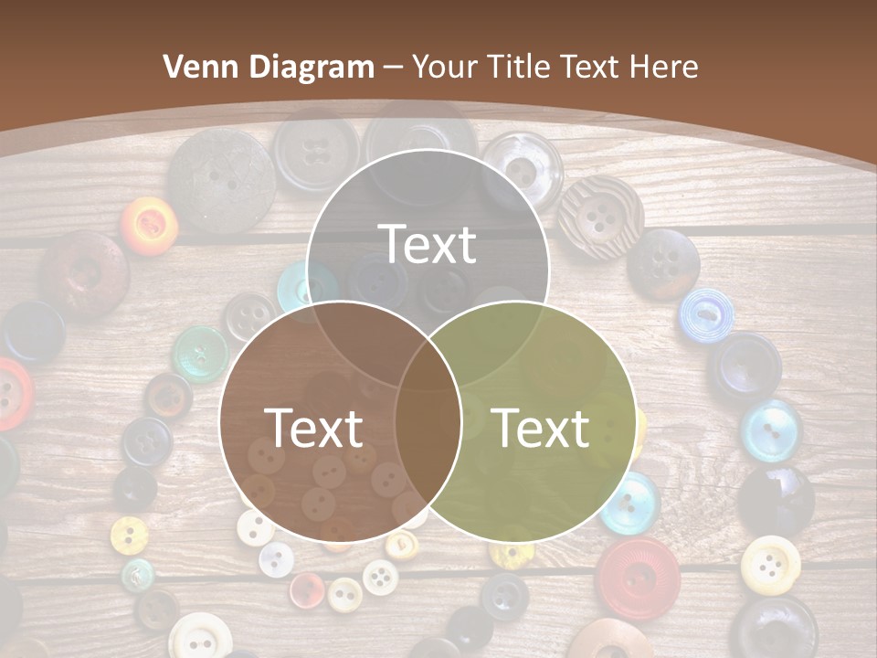 Wood Colorful Round PowerPoint Template