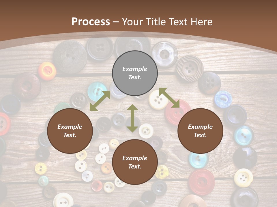 Wood Colorful Round PowerPoint Template