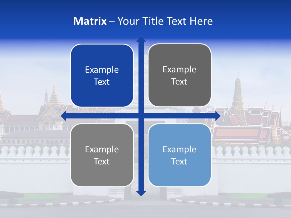 Spiritual Colorful Palace Gate PowerPoint Template