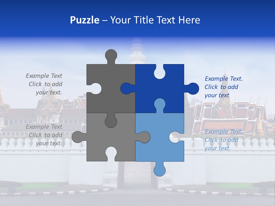 Spiritual Colorful Palace Gate PowerPoint Template