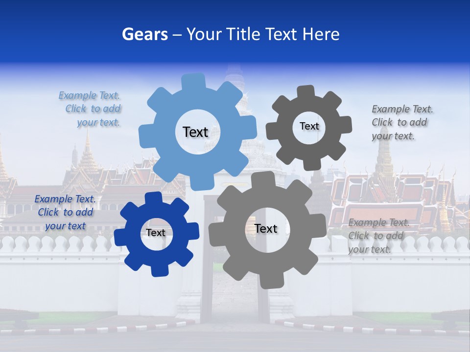 Spiritual Colorful Palace Gate PowerPoint Template