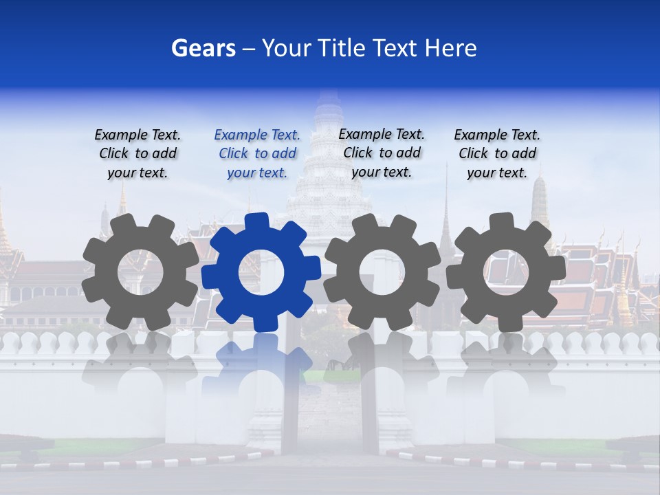 Spiritual Colorful Palace Gate PowerPoint Template