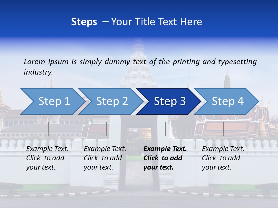 Spiritual Colorful Palace Gate PowerPoint Template