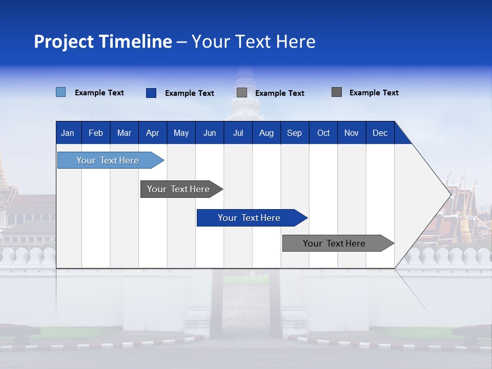 Spiritual Colorful Palace Gate PowerPoint Template