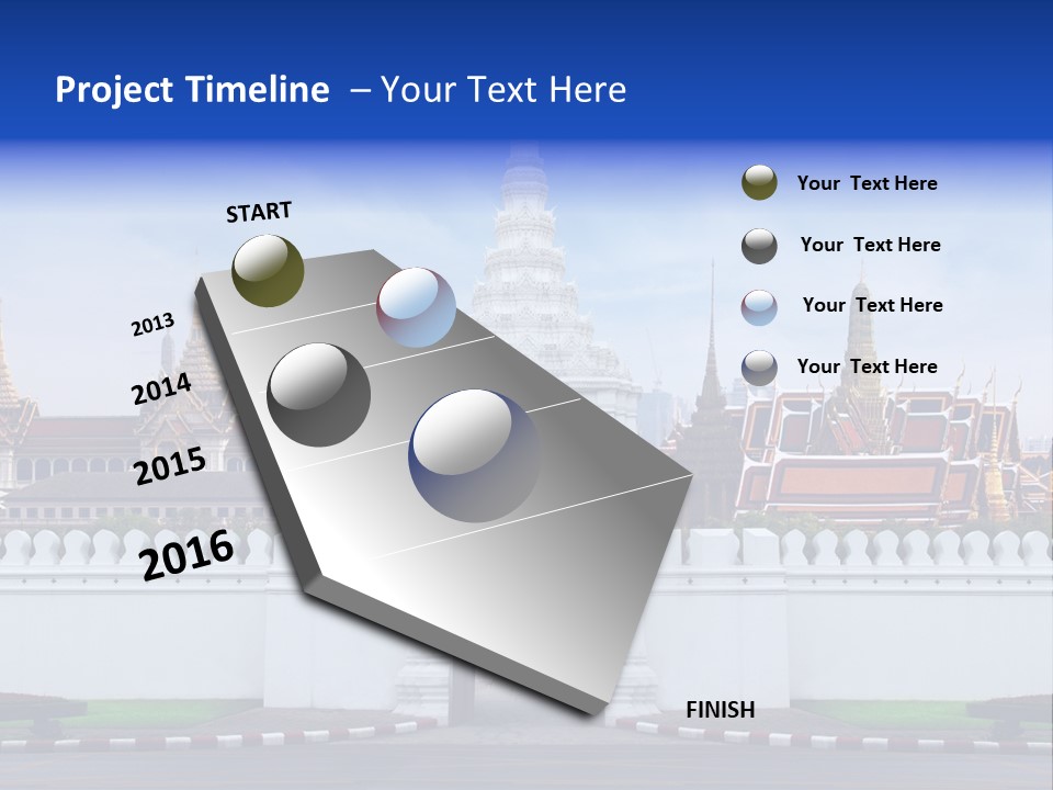Spiritual Colorful Palace Gate PowerPoint Template