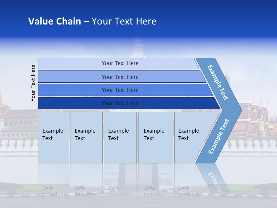Spiritual Colorful Palace Gate PowerPoint Template