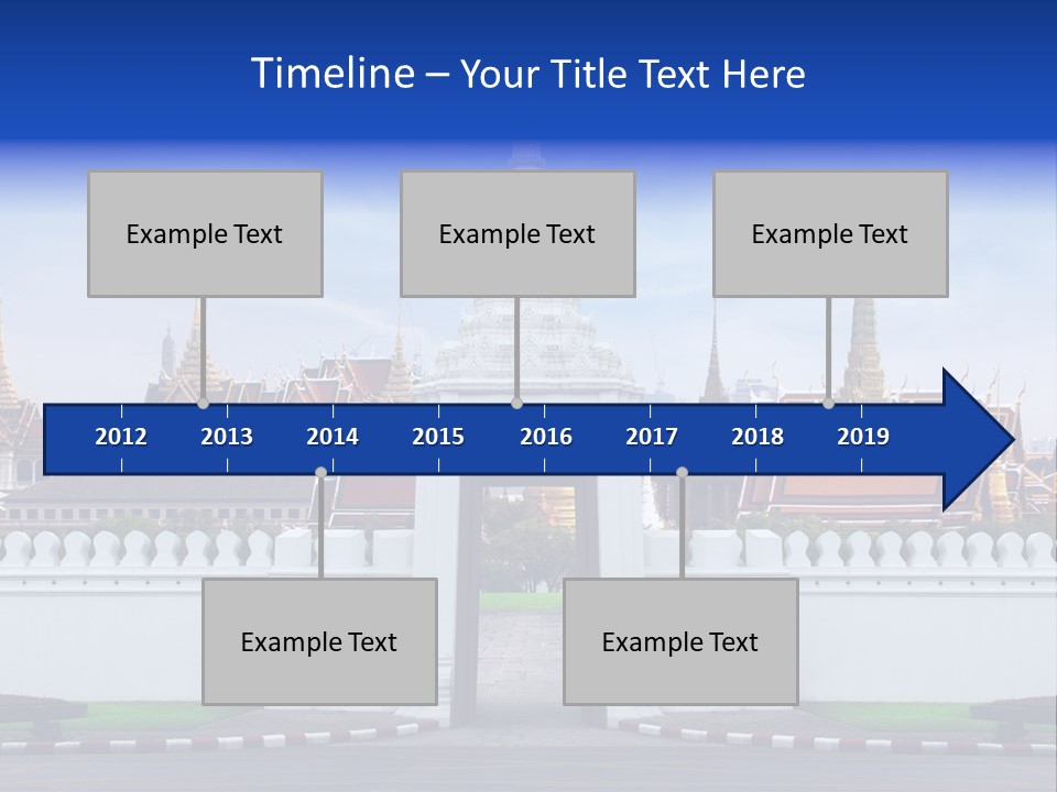 Spiritual Colorful Palace Gate PowerPoint Template