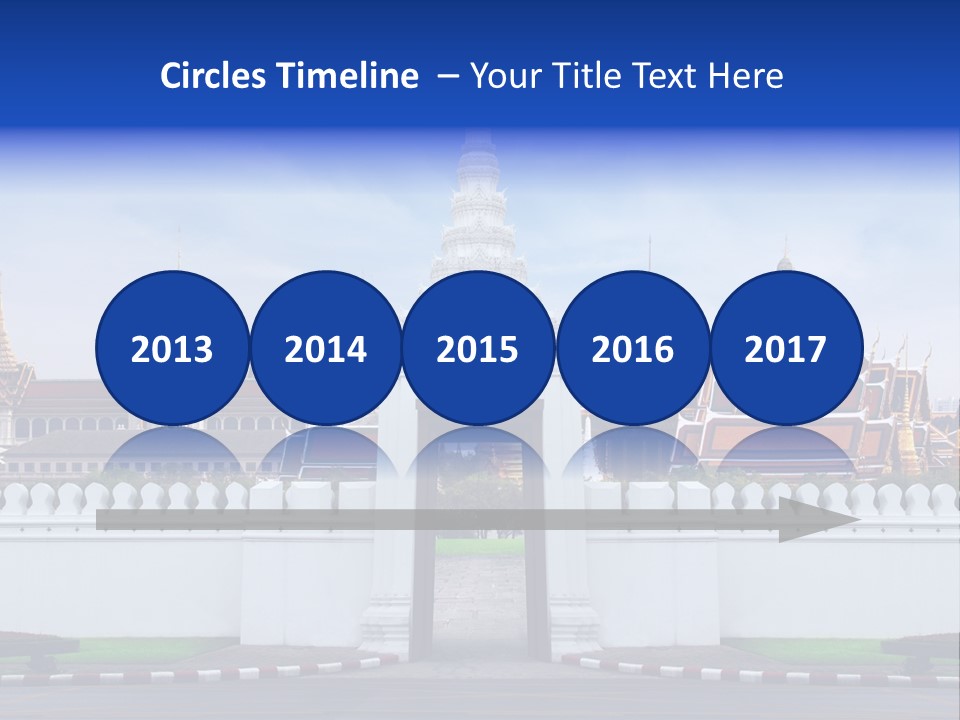 Spiritual Colorful Palace Gate PowerPoint Template