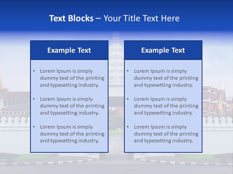 Spiritual Colorful Palace Gate PowerPoint Template