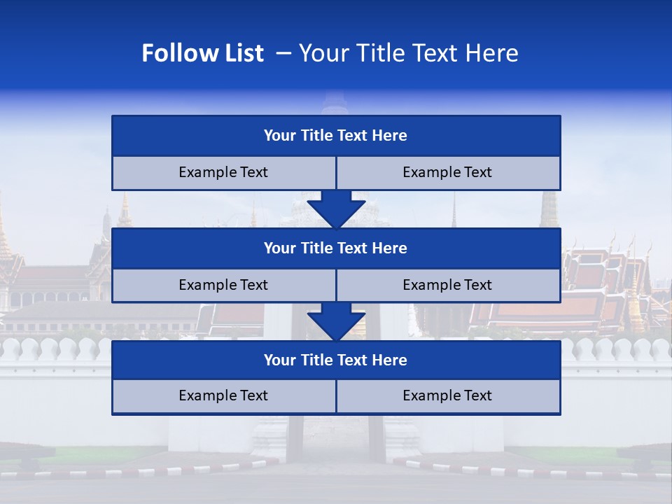 Spiritual Colorful Palace Gate PowerPoint Template