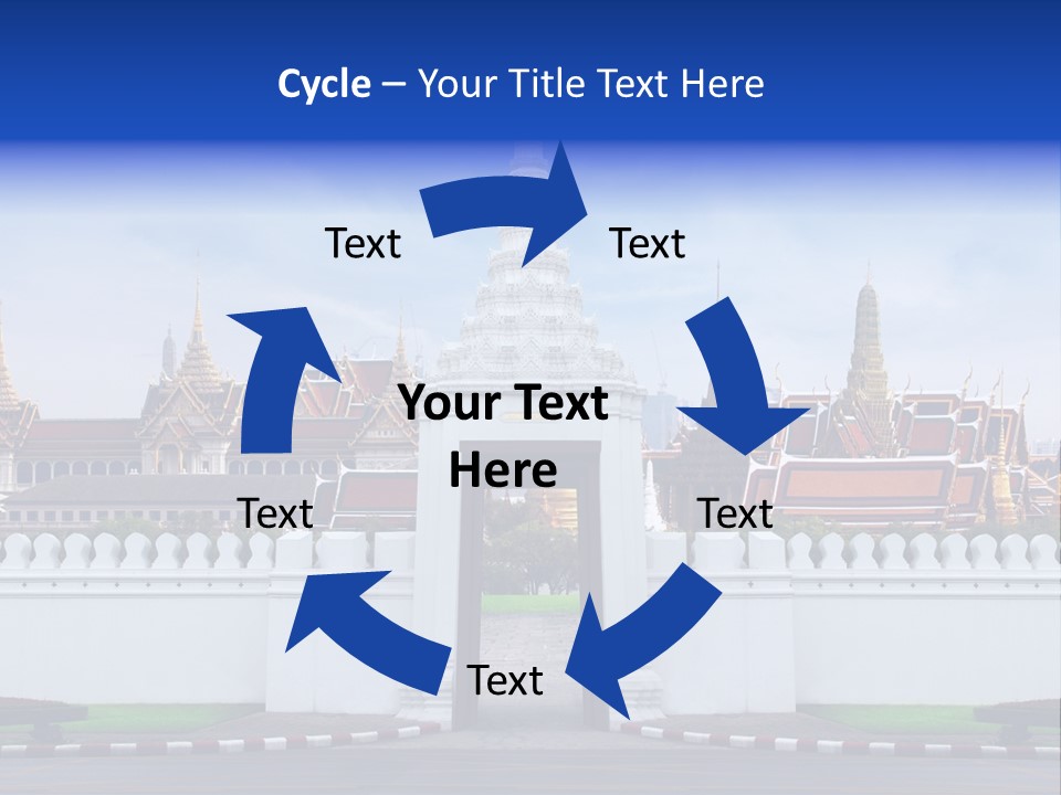 Spiritual Colorful Palace Gate PowerPoint Template