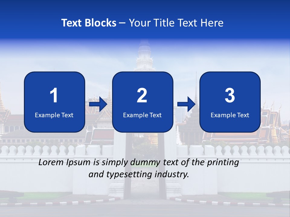 Spiritual Colorful Palace Gate PowerPoint Template