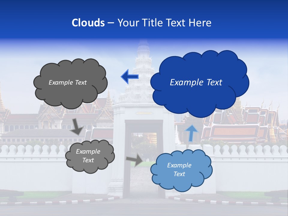 Spiritual Colorful Palace Gate PowerPoint Template