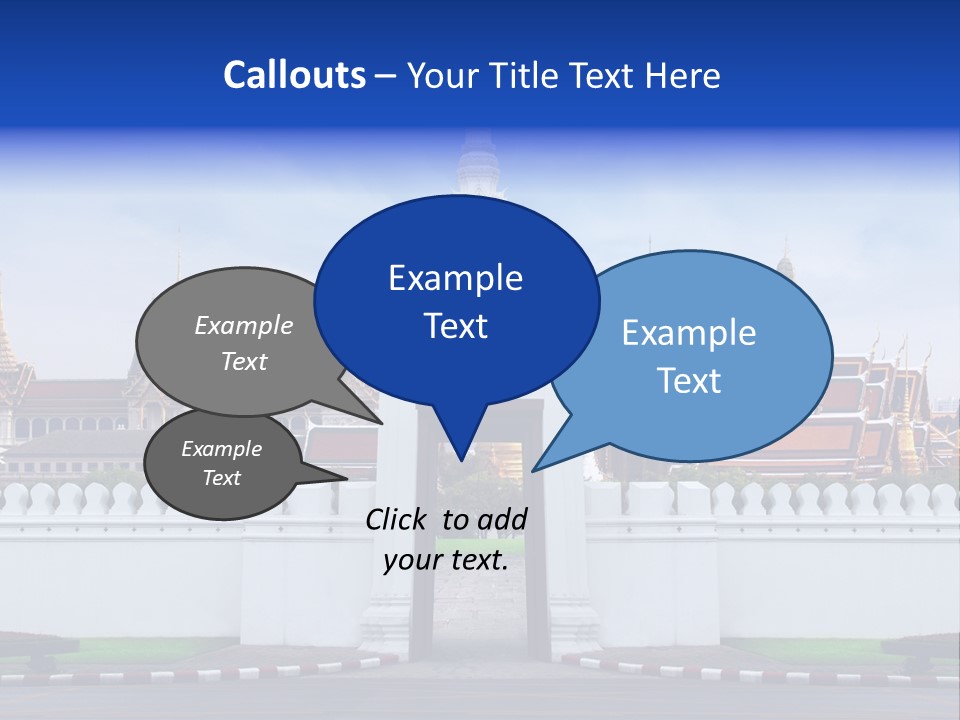 Spiritual Colorful Palace Gate PowerPoint Template