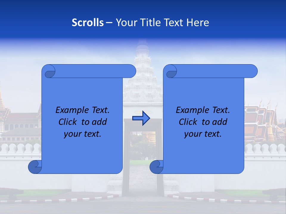 Spiritual Colorful Palace Gate PowerPoint Template