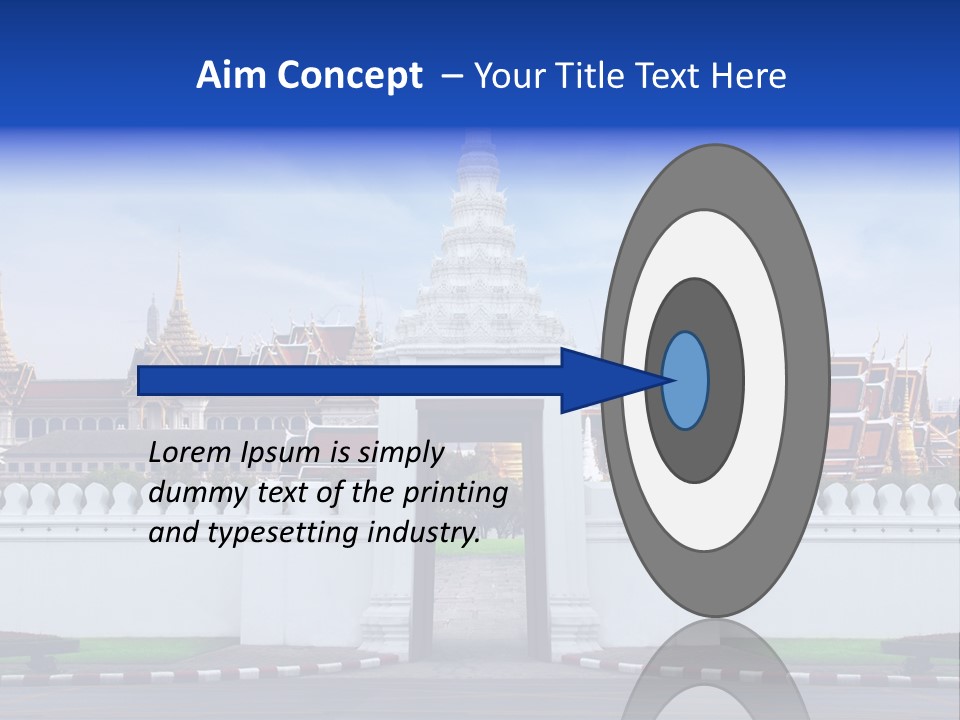 Spiritual Colorful Palace Gate PowerPoint Template