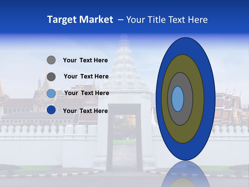 Spiritual Colorful Palace Gate PowerPoint Template