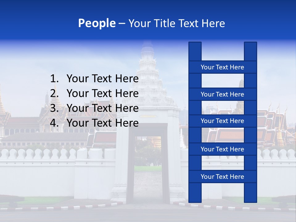 Spiritual Colorful Palace Gate PowerPoint Template