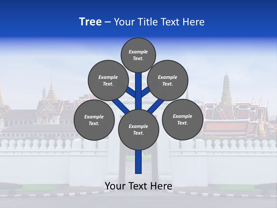 Spiritual Colorful Palace Gate PowerPoint Template