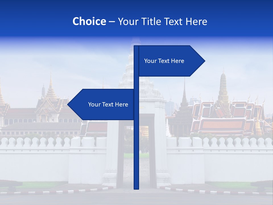 Spiritual Colorful Palace Gate PowerPoint Template