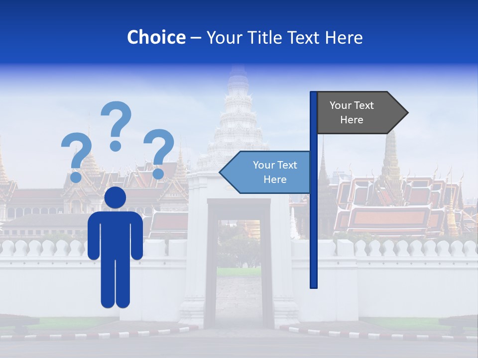 Spiritual Colorful Palace Gate PowerPoint Template