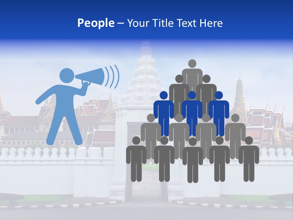 Spiritual Colorful Palace Gate PowerPoint Template