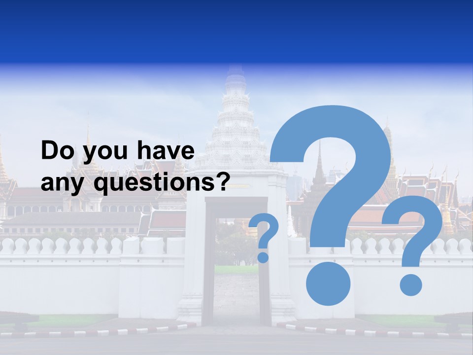 Spiritual Colorful Palace Gate PowerPoint Template