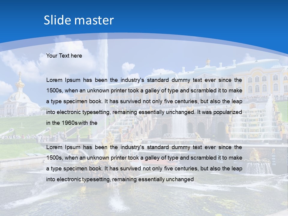 Figure Water Cascade PowerPoint Template
