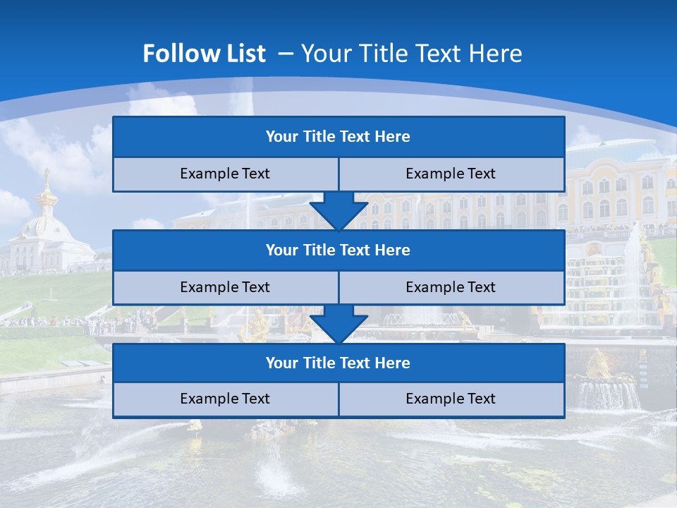 Figure Water Cascade PowerPoint Template