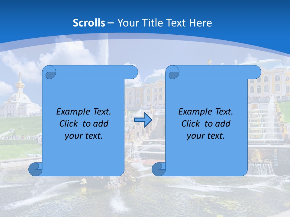 Figure Water Cascade PowerPoint Template
