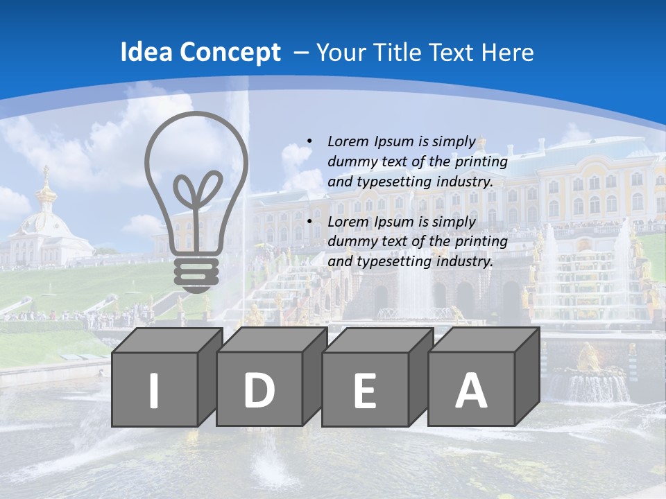 Figure Water Cascade PowerPoint Template