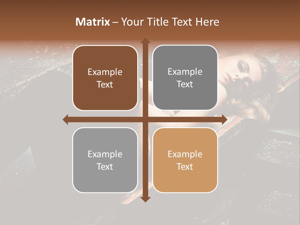 Blonde Girl Portrait PowerPoint Template