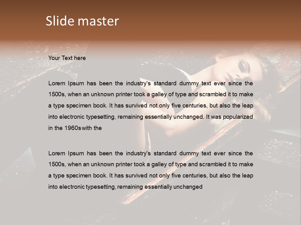 Blonde Girl Portrait PowerPoint Template