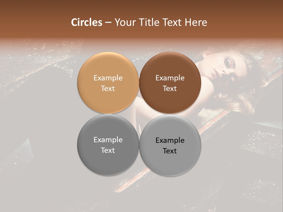 Blonde Girl Portrait PowerPoint Template