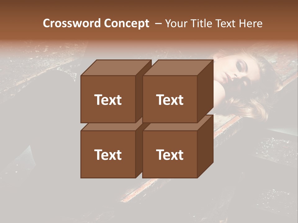 Blonde Girl Portrait PowerPoint Template