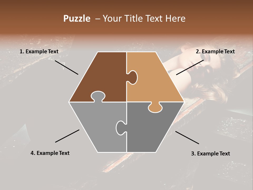 Blonde Girl Portrait PowerPoint Template