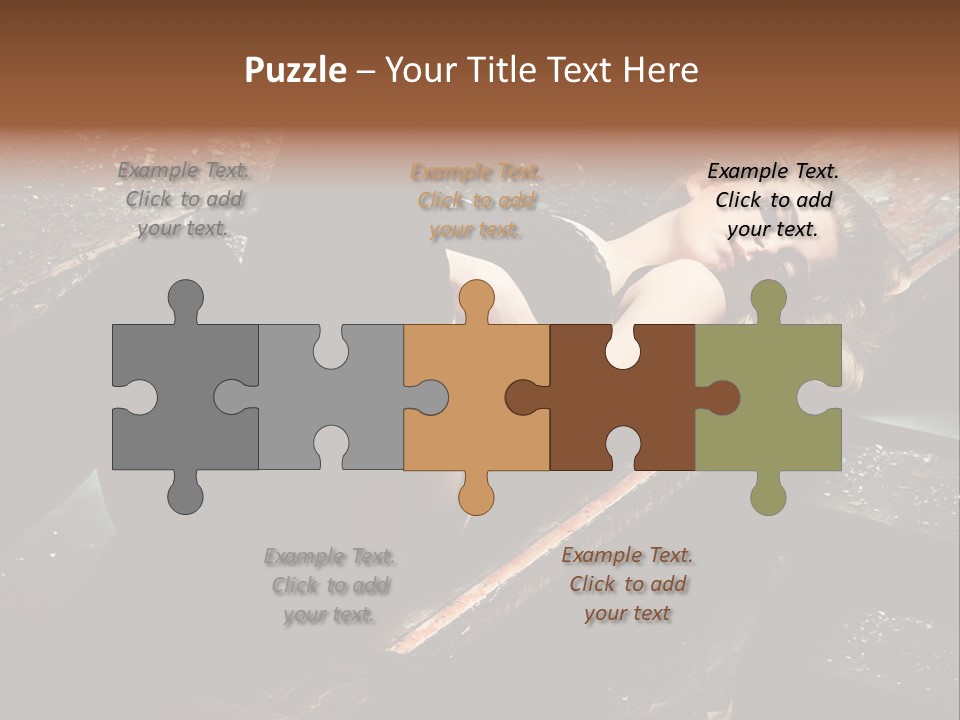 Blonde Girl Portrait PowerPoint Template