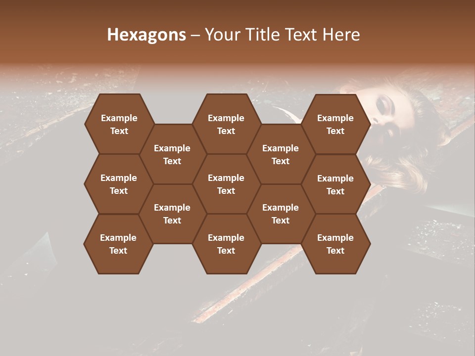 Blonde Girl Portrait PowerPoint Template