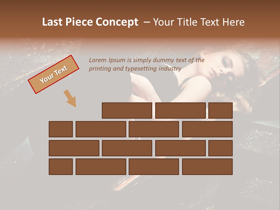 Blonde Girl Portrait PowerPoint Template