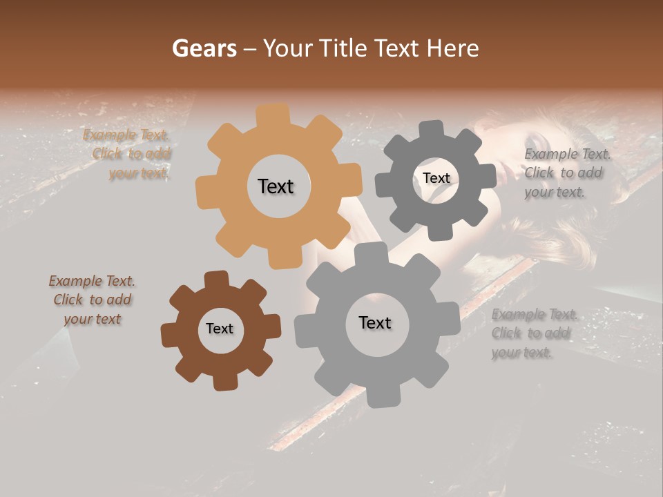 Blonde Girl Portrait PowerPoint Template