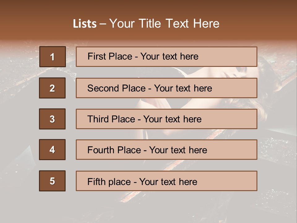 Blonde Girl Portrait PowerPoint Template