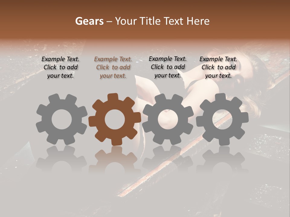 Blonde Girl Portrait PowerPoint Template