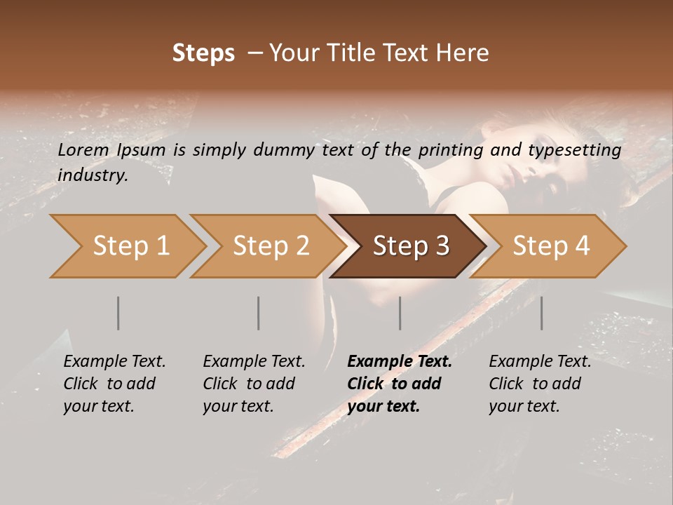 Blonde Girl Portrait PowerPoint Template